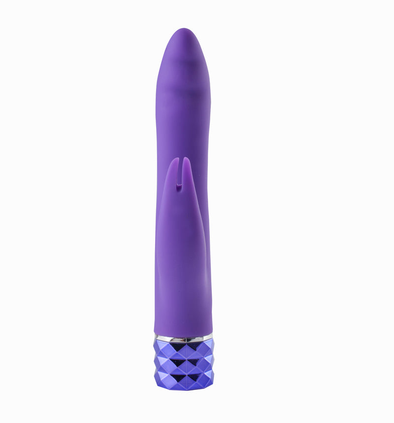 MAIA HAILEY Crystal Gems USB Rechargeable Silicone 10-Function G-Spot Vibrator Purple
