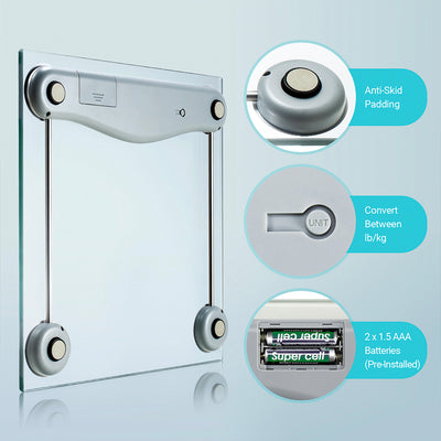 Etekcity Digital Body Weight Bathroom Scale - Silver - 2 Pack