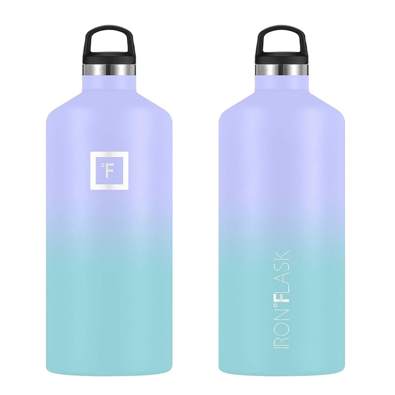 Iron Flask Narrow Mouth Bottle with Spout Lid, Cotton Candy, 64oz/1900ml