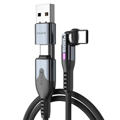KeySmart STATIK PowerPivot Pro Cable - 1mtr USB-C to USB-C