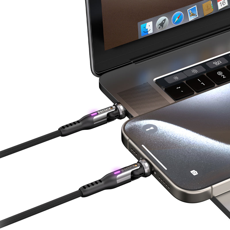 KeySmart STATIK PowerPivot Pro Cable - 1mtr USB-C to USB-C