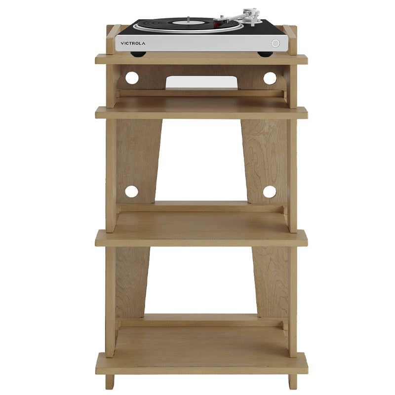 Victrola Hi-Res Carbon Turntable + Crosley Soho Turntable Stand - Natural
