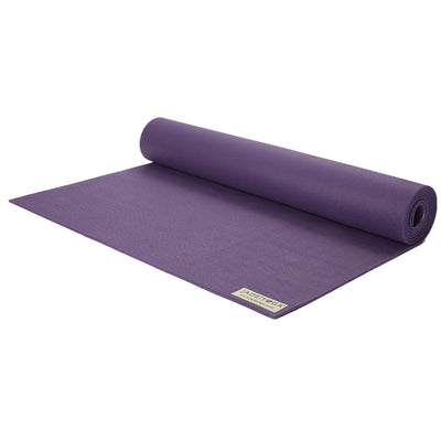 Jade Yoga Harmony Mat - Purple & Jade Yoga Cork Yoga Block - Small + Jade Yoga Plant Based Mat Wash - 8 oz Starter Kit