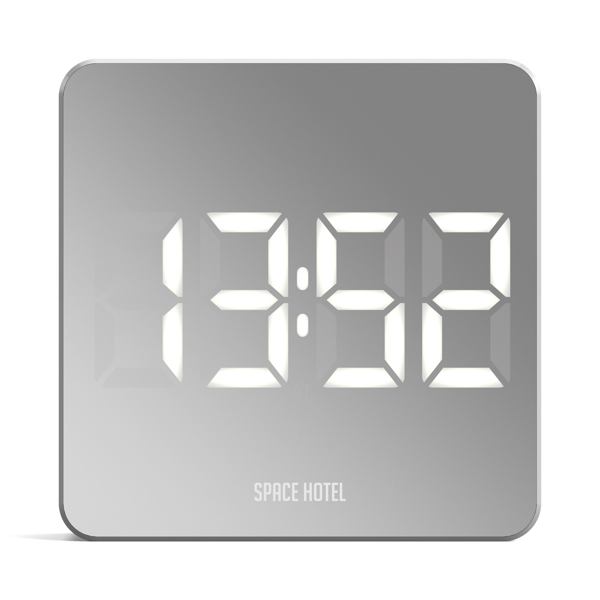 Newgate Space Hotel Orbatron Alarm Clock White Case Silver Lens Wh