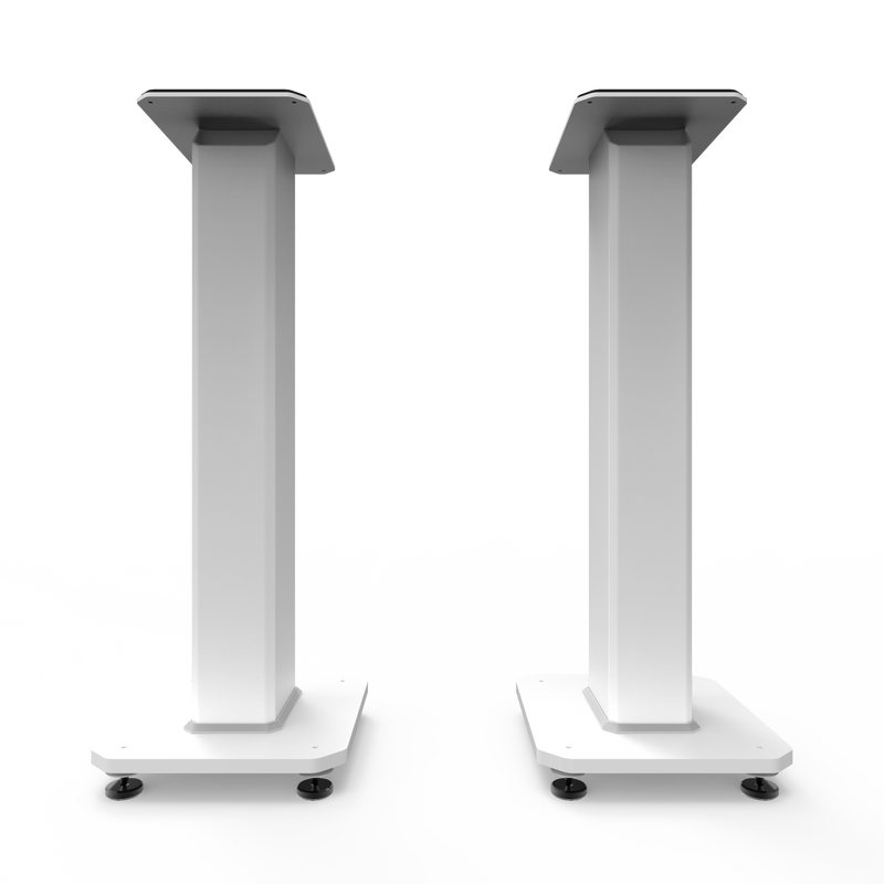 Kanto SX26W 26" Tall Fillable Speaker Stands with Isolation Feet - Pair, White