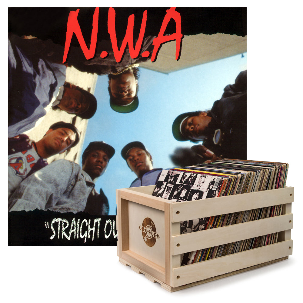 Crosley Record Storage Crate & N.W.A. Straight Outta Compton 