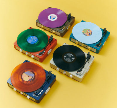 The Gadhouse Brad Retro MKII Turntable Blends Retro Style + Bright Colors