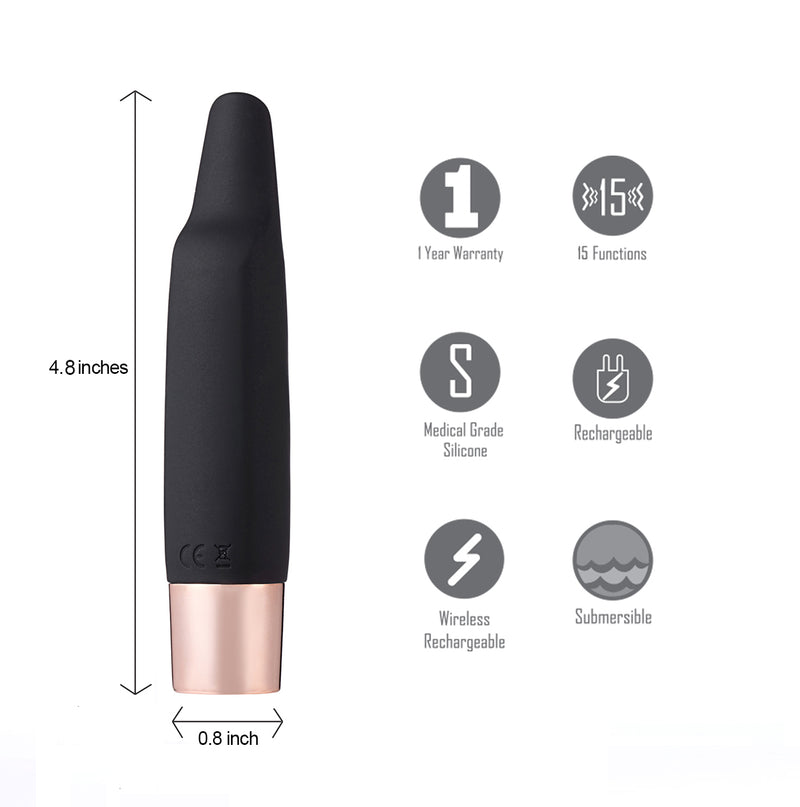 MAIA ASPEN 15-Function Rechargeable Wireless Flickering Tip Vibrator
