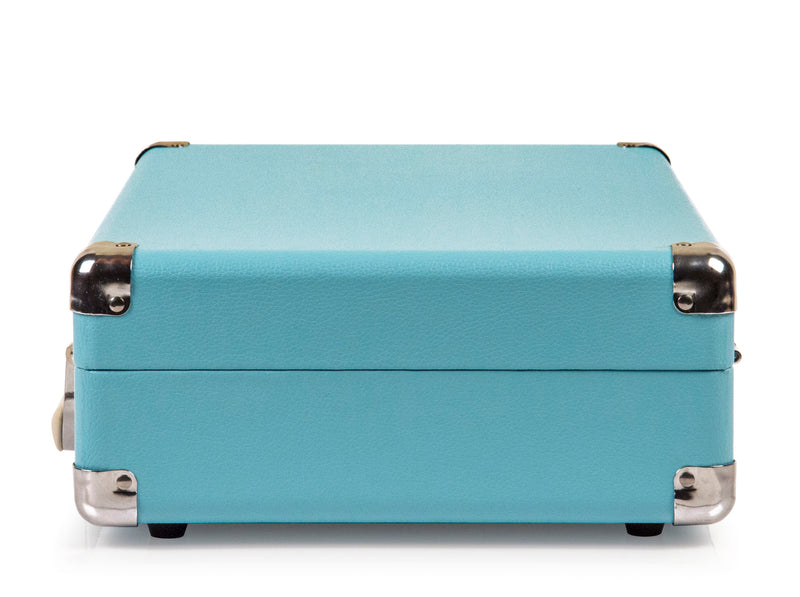 Crosley Cruiser Bluetooth Portable Turntable - Turquoise + Bundled Crosley Record Storage Display Stand