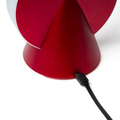 Lexon Conic Spherical Portable Led Lamp - Red