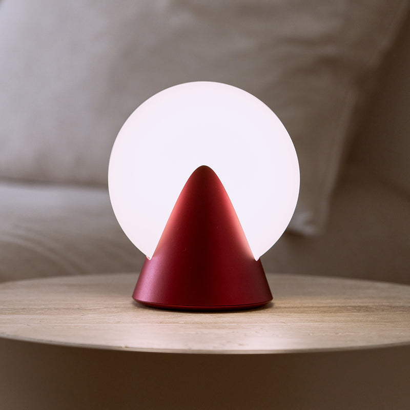 Lexon Conic Spherical Portable Led Lamp - Red