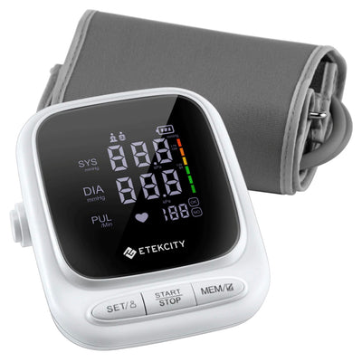 Etekcity Smart WiFi Scale for Body Weight, Black & Etekcity Smart Blood Pressure Monitor, White Bundle
