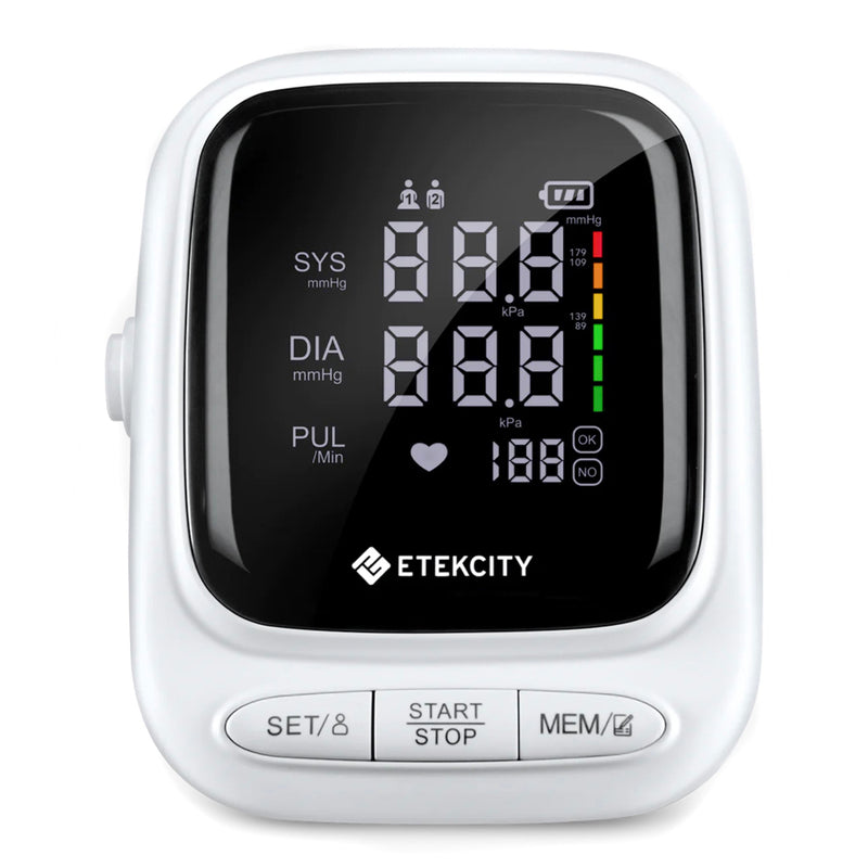 Etekcity Digital Body Weight Bathroom Scale, Black & Etekcity Smart Blood Pressure Monitor, White Bundle