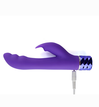 MAIA HAILEY Crystal Gems USB Rechargeable Silicone 10-Function G-Spot Vibrator Purple