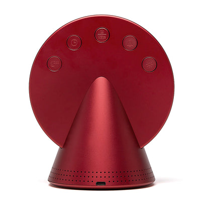 Lexon Conic Radio Alarm Clock With Fm & Built-In Bluetooth Speaker - Red