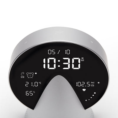 Lexon Conic Radio Alarm Clock With Fm & Built-In Bluetooth Speaker - Alu Polish