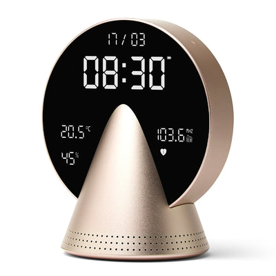 Lexon Conic Radio Alarm Clock With Fm & Built-In Bluetooth Speaker - Gold