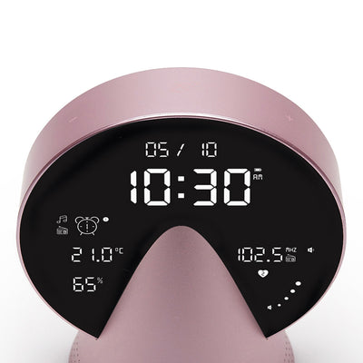 Lexon Conic Radio Alarm Clock With Fm & Built-In Bluetooth Speaker - Pink