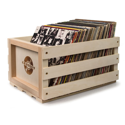 Crosley Record Storage Crate & Taylor Swift Lover 2P Vinyl Album Bundle