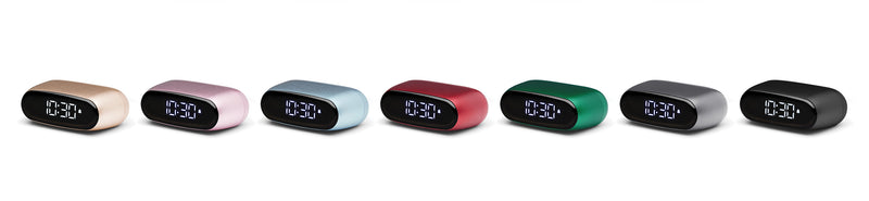 Lexon Minut Mini Alarm Clock - Gunmetal