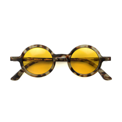 London Mole Moley Sunglasses Gloss Grey Tortoise Shell / Yellow