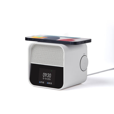 Lexon Oslo Dab & Fm Alarm Clock Radio / Bluetooth Speaker / Wireless Charger - White