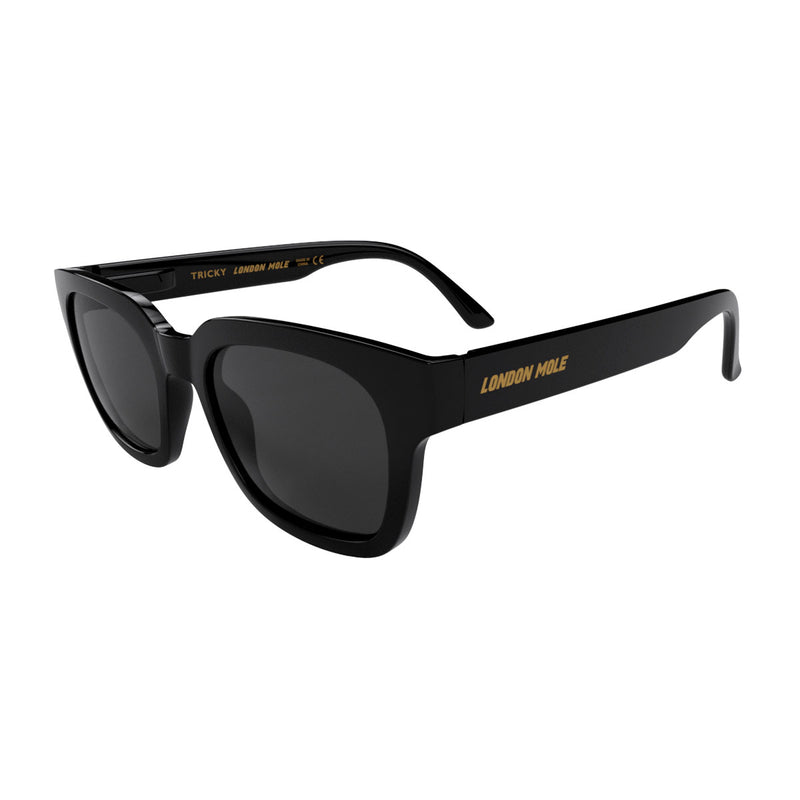 London Mole Tricky Sunglasses Gloss Black / Black