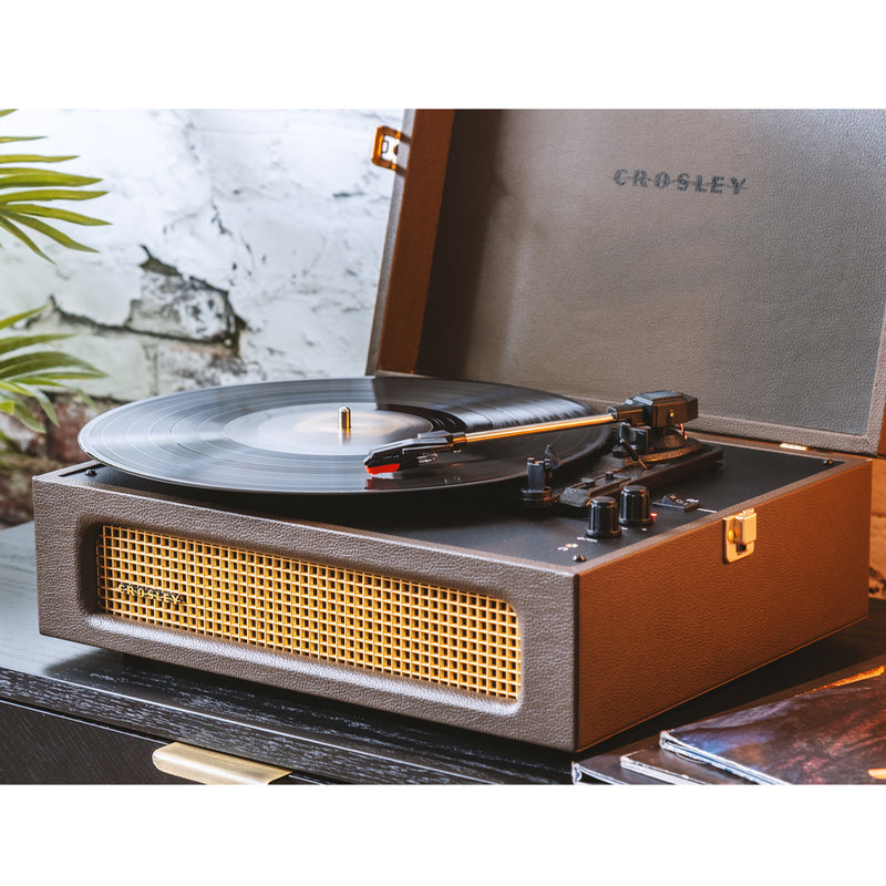 Crosley Voyager Bluetooth Portable Turntable - Coca + Bundled Crosley Record Storage Display Stand