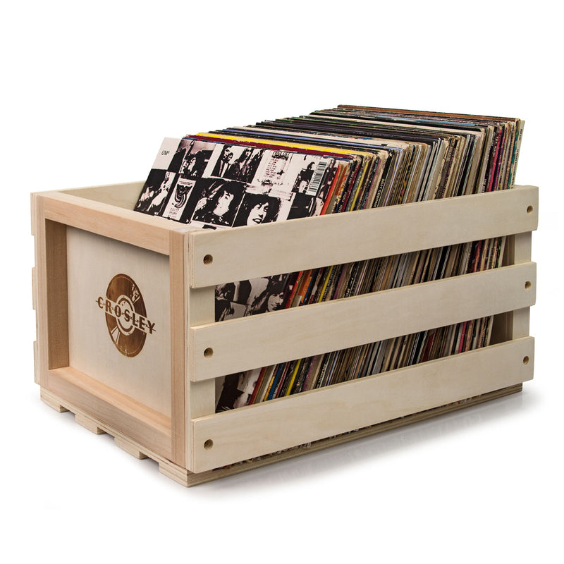 Gadhouse Brad MKII Record Player - Navy + Bundled Record Storage Crate