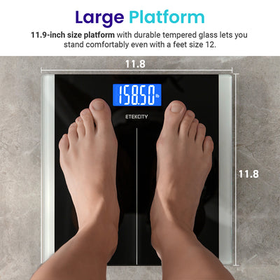 Etekcity Digital Body Weight Bathroom Scale - Black - 2 Pack