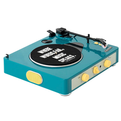 Gadhouse Brad MKII Record Player - Green + Bundled Majority D40X Bluetooth Speakers