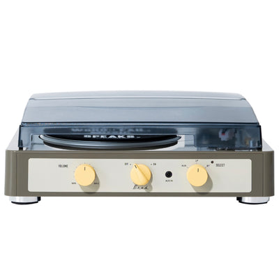 Gadhouse Brad MKII Record Player - Grey + Bundled Majority D40 Bluetooth Speakers