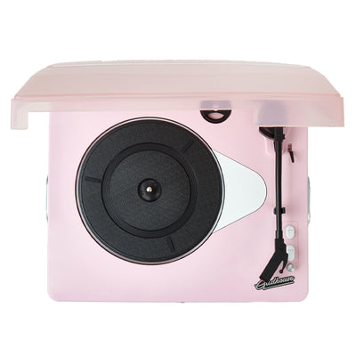 Gadhouse Brad MKII Record Player - Limited Edition Pink Pink + Bundled Record Storage Crate