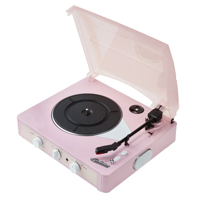 Gadhouse Brad MKII Record Player - Limited Edition Pink Pink + Bundled Majority D40X Bluetooth Speakers