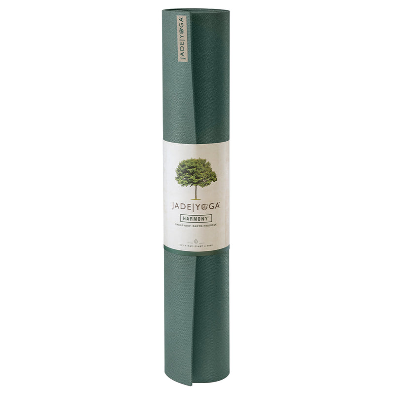 Jade Yoga Harmony Mat - Jade Green & Iron Flask Wide Mouth Bottle with Spout Lid, Fire, 32oz/950ml Bundle