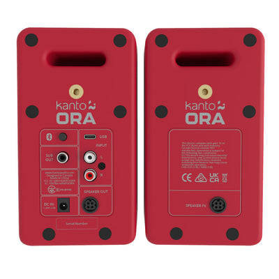 Limited Edition - Kanto ORA 100W Powered Reference Desktop Computer Speakers with Bluetooth 5.0 Matte Red