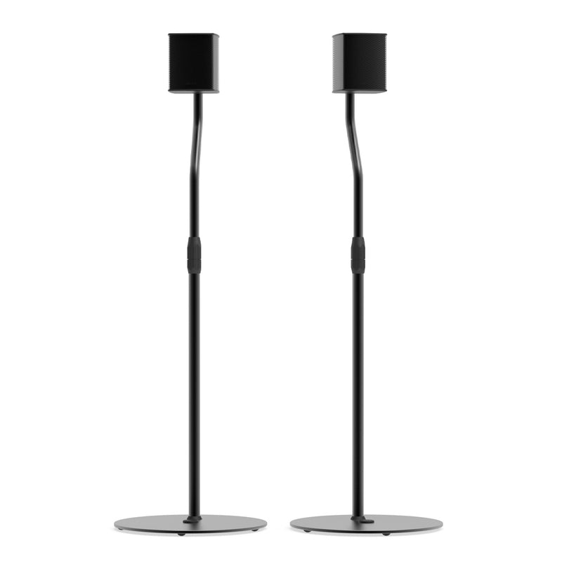 Kanto SLH Universal Height Adjustable Speaker Stands for Satellites up to 4.1 kg - Black, Pair