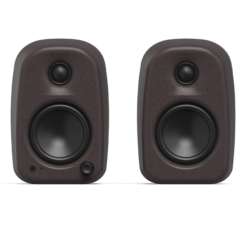 Kanto UKI 100W Desktop Speakers with Bluetooth, USB-C, Headphone out, Pumice (Speckled Brown), Pair