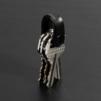 KeySmart Mini - Compact Minimalist Expandable Key Holder (Up to 5 Keys) - Black - 2 Pack
