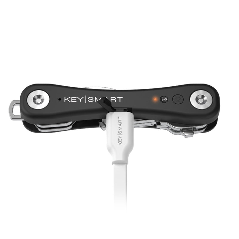 KeySmart iPro - Rechargable Compact Trackable Key Holder, with LED Flashlight and Bottle Opener  - Black - 2 Pack