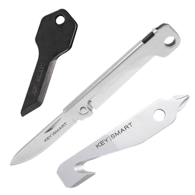 KeySmart Mini Knife, SafeBlade, MultiTool 5-in-1 Accessory 3 Pack