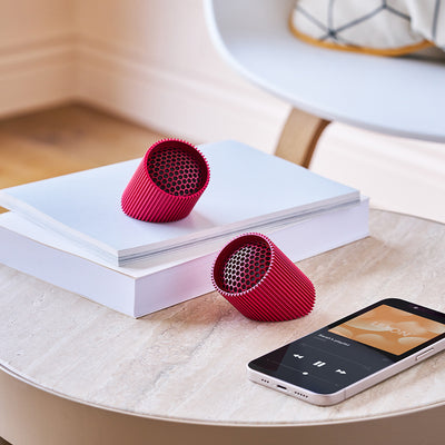 Lexon Ray Set Of Magnetic Bluetooth Speakers - Red