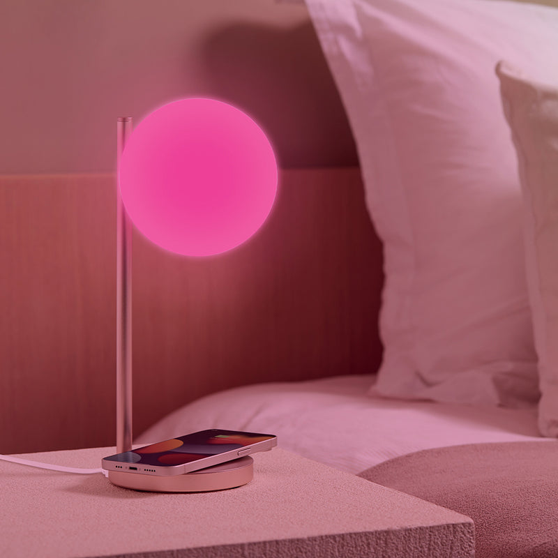 Lexon Bubble Desk Lamp With Built-In Wireless Charger - Gold