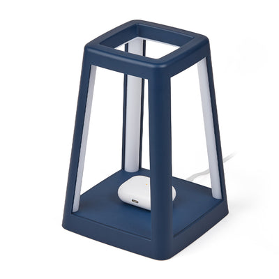 Lexon Lantern Portable Lamp With Built-In Wireless Charger - Blue