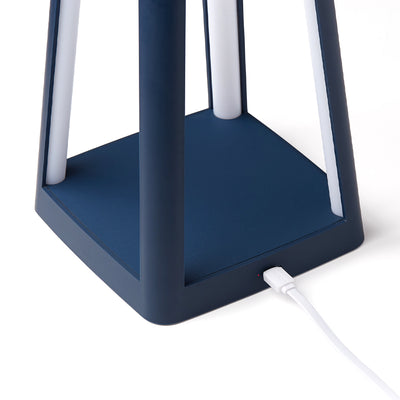 Lexon Lantern Portable Lamp With Built-In Wireless Charger - Blue