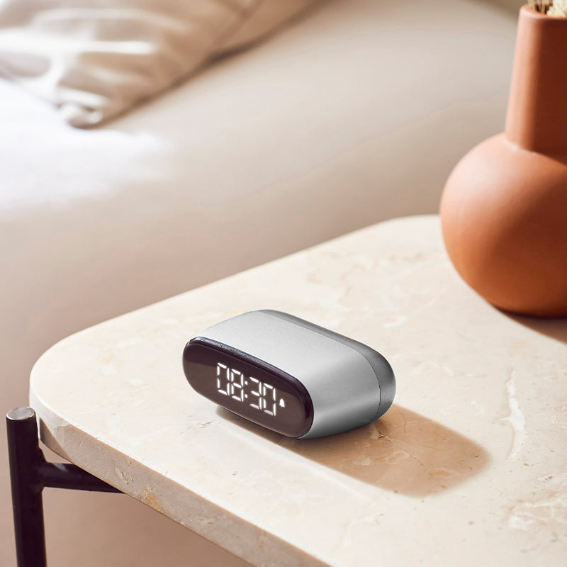 Lexon Minut Mini Alarm Clock - Alu Polish