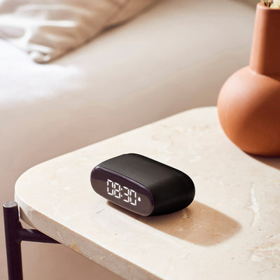 Lexon Minut Mini Alarm Clock - Black