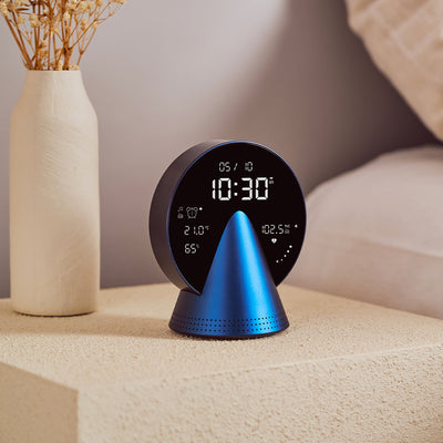 Lexon Conic Radio Alarm Clock With Fm & Built-In Bluetooth Speaker - Blue