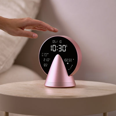 Lexon Conic Radio Alarm Clock With Fm & Built-In Bluetooth Speaker - Pink