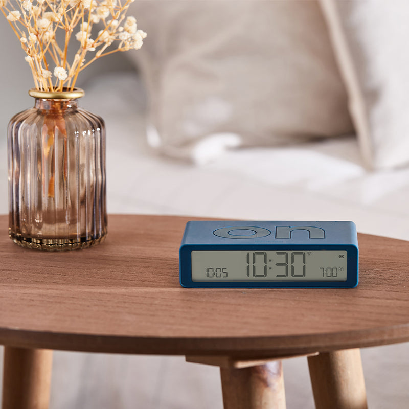 Lexon Flip Classic Reversible Alarm Clock - Blue